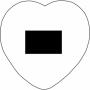 Heart memo stickers IN LOVE, white